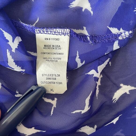 Lily Rose flying birds sheer blouse - Picture 7 of 13